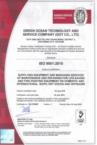 CHỨNG NHẬN ISO 9001 - BUREA VERITAS 